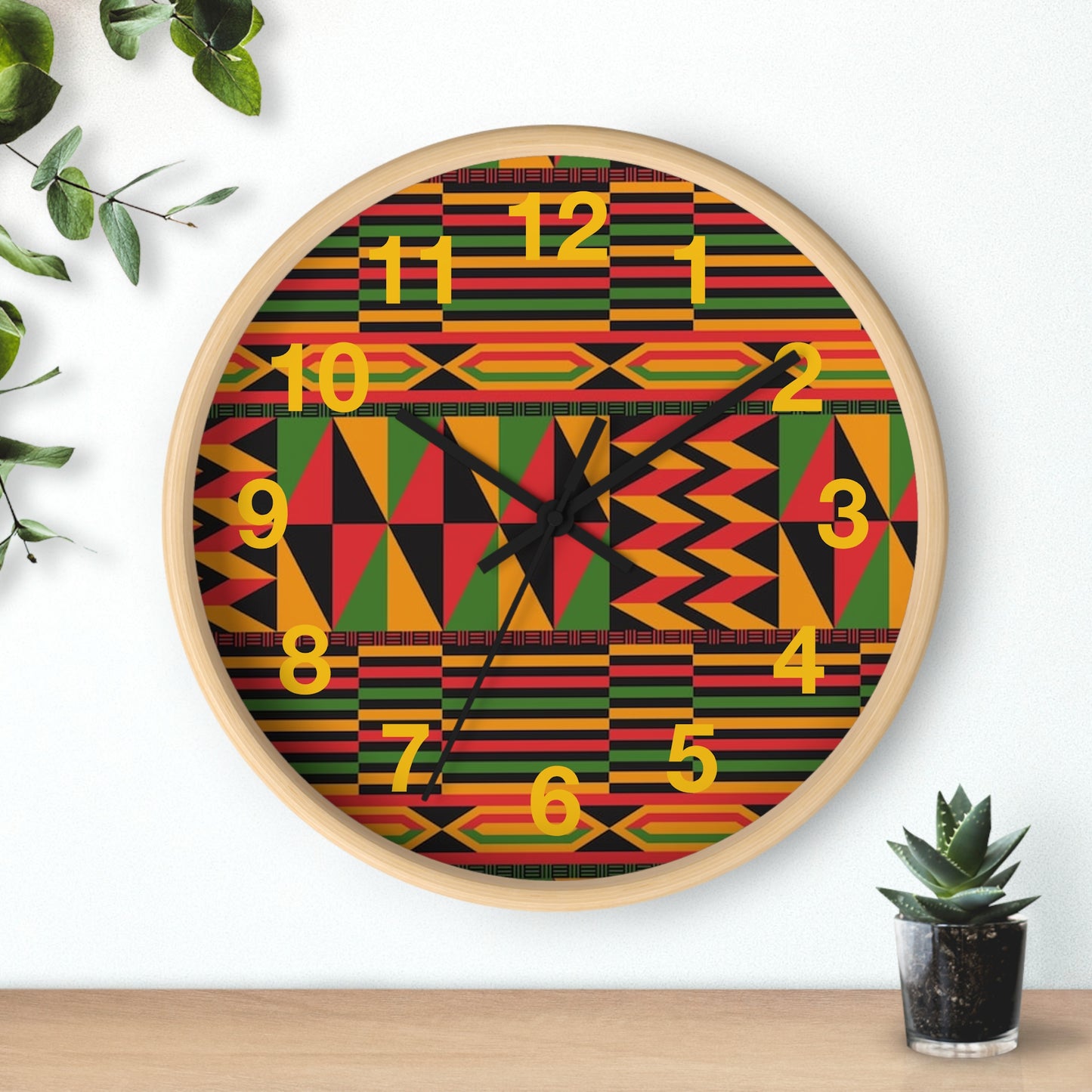 African print Wall Clock