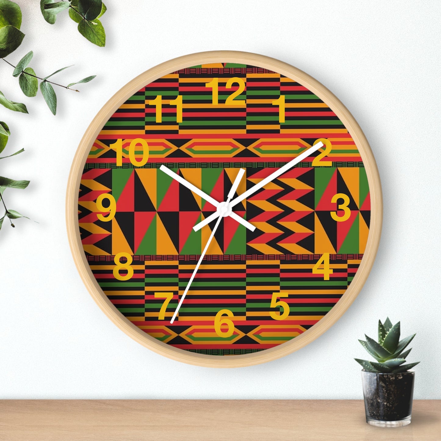 African print Wall Clock