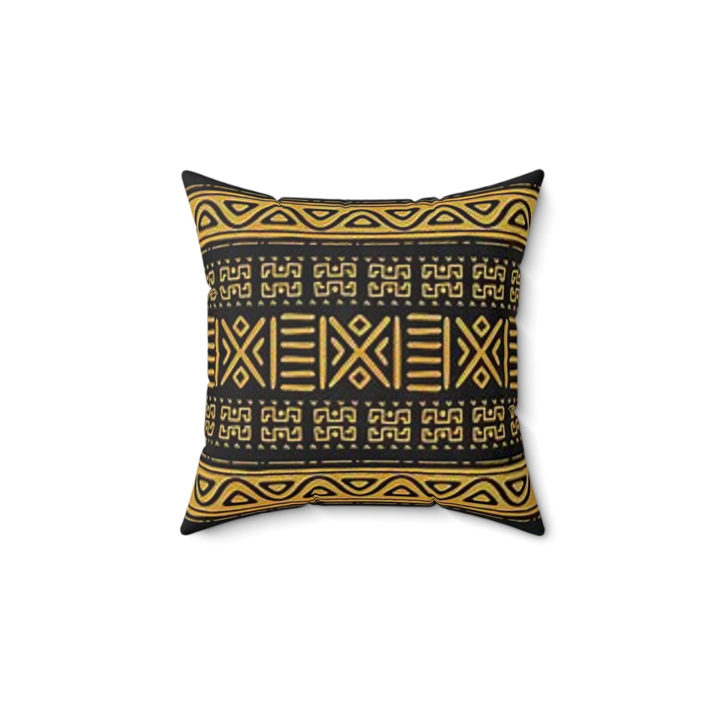 African print Spun Polyester Square Pillow